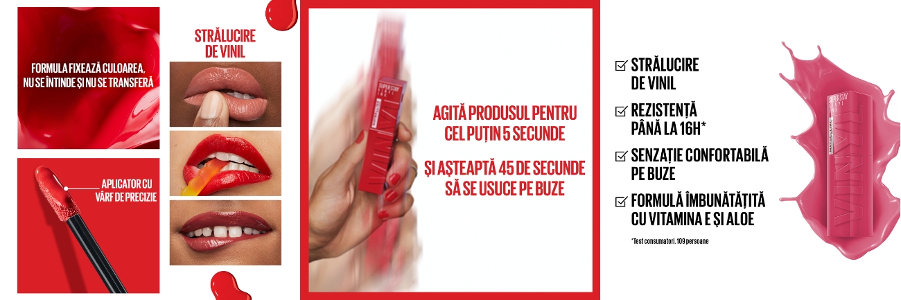 Ruj lichid rezistent cu stralucire de vinil SuperStay Vinyl Ink, 20 Coy